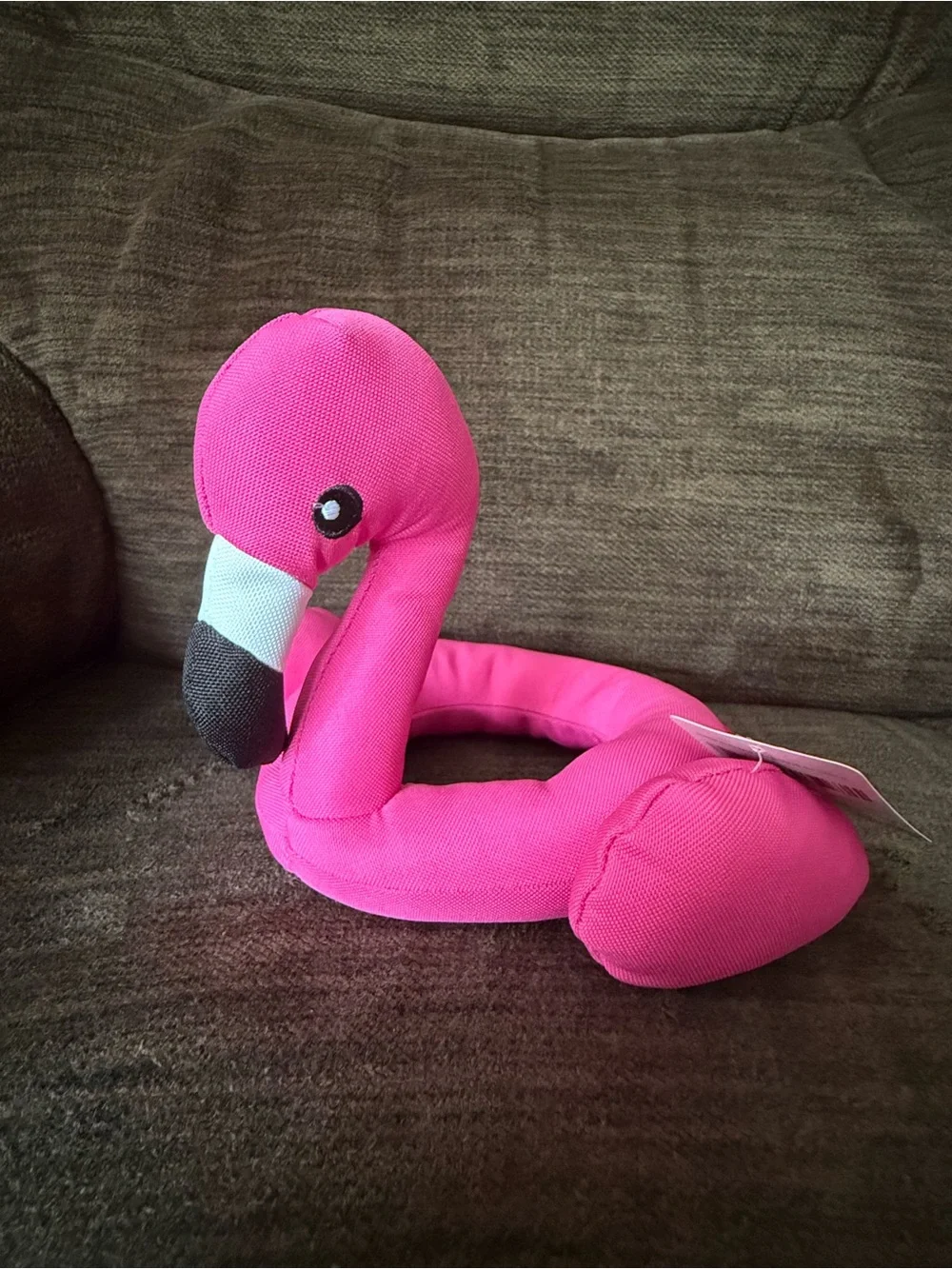 Large/XL Flamingo pool tube plush dog toy NWT! Squeaky Toy